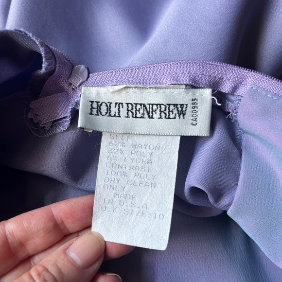 Holt Renfrew Lilac Strapless Gown – Elegant Floor-Length Formal Dress - Picture 9 of 10